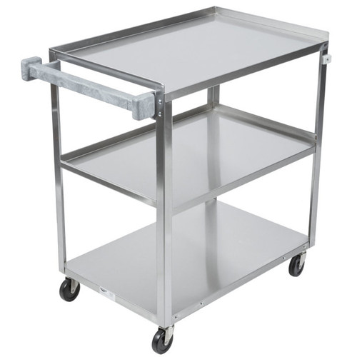Vollrath 97121 30 7/8" L x 17 3/4" W x 33 3/4" H Stainless 3-Shelf Truck Utility Cart