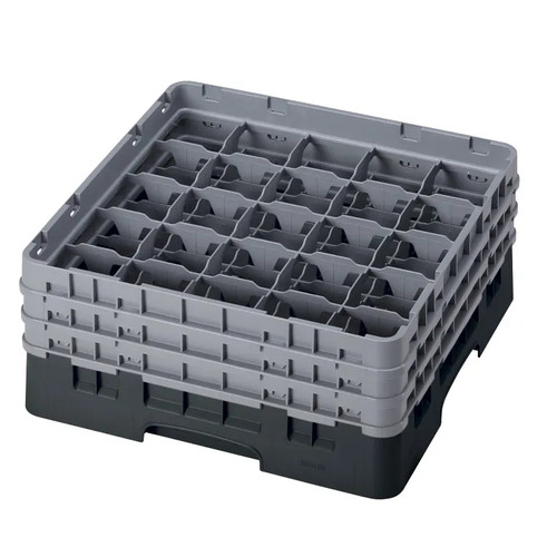 Cambro 25S638110 Camrack Glass Rack With (3) Soft Gray Extenders - 3 Cases