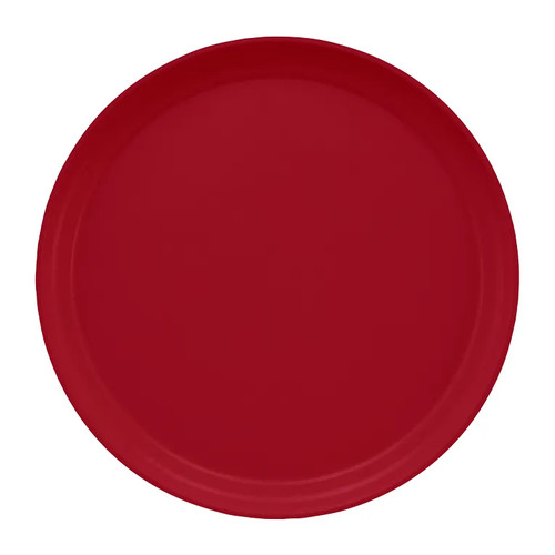 Cambro 1300505 13"Dia. Red Round Serving Camtray - 12/Case