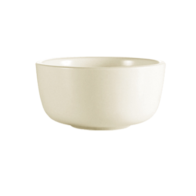CAC China FR-95B 9.5 Oz. European White Ceramic Round Franklin Jung Bowl (3 Dozen Per Case)