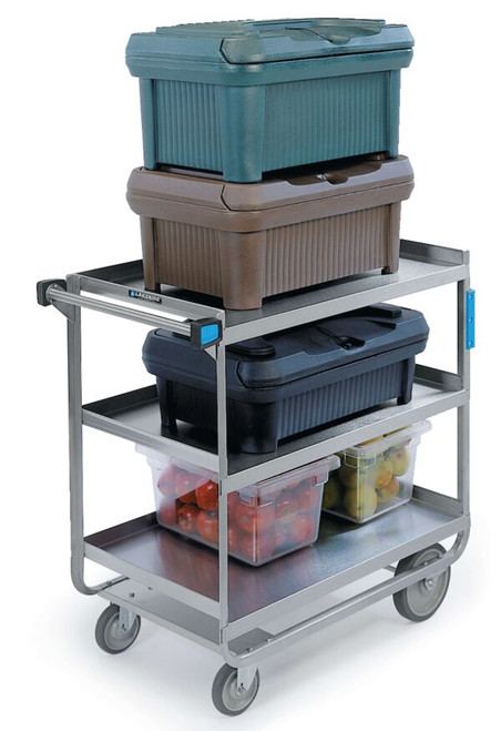 Lakeside 522 34.5" H 700 Lbs. Stainless Steel Solid 3-Shelf Utility Cart