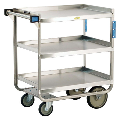 Lakeside 522 34.5" H 700 Lbs. Stainless Steel Solid 3-Shelf Utility Cart