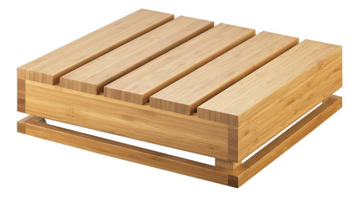 Cal-Mil 3332-4-60 12"W x 12"D x 4"H Square Bamboo Crate Riser