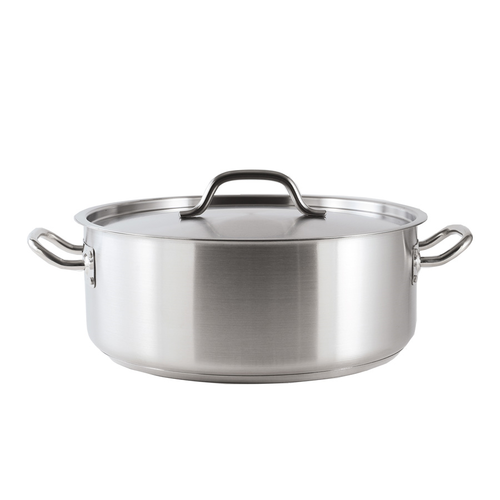CAC China SSBZ-15 15 Qt. Stainless Steel Brazier with Lid (4 Set Per Case)