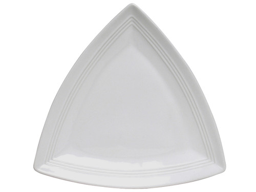 Tuxton CWZ-1248 Ceramic Cranberry Triangular Plate (6 Each Per Case)