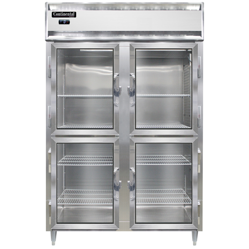 Continental Refrigerator D2FNSAGDHD 52" W Two-Section Glass Door Reach-In Designer Line Freezer - 115 Volts