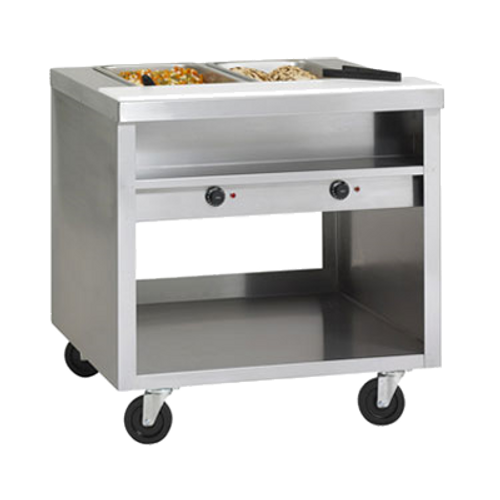 Delfield EHEI48C-E 3 Pan Electric E-Chef Hot Food Table Open Shelf Base
