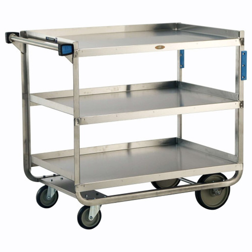 Lakeside 959 Tough Transport 55" W Stainless Steel Solid 3 Shelves Utility Cart
