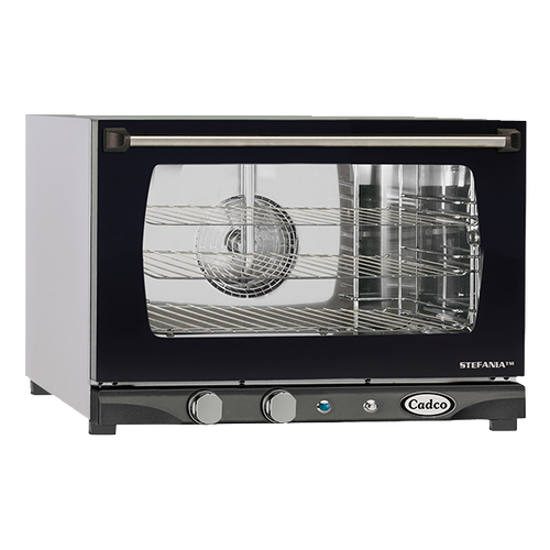 Cadco XAF-113 Stainless Steel 1 Deck Half Size Electric Convection Oven - 120 Volts 1-Ph