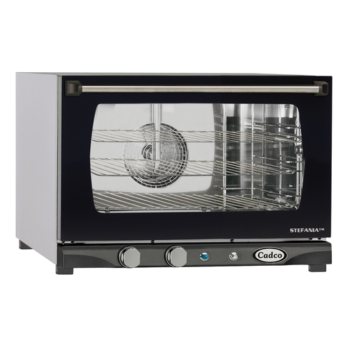 Cadco XAF-113 Stainless Steel 1 Deck Half Size Electric Convection Oven - 120 Volts 1-Ph