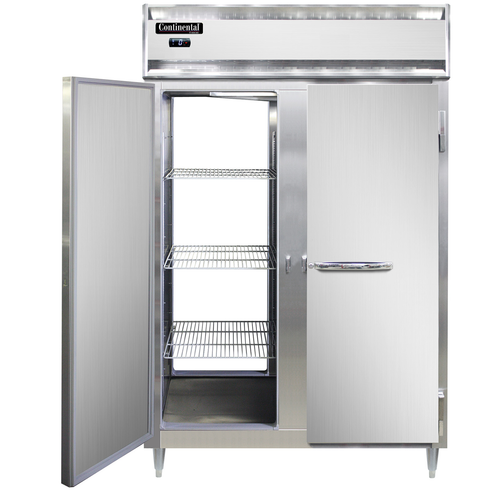 Continental Refrigerator D2FNSSPT 52" W Two-Section Solid Door Pass-Thru Designer Line Freezer - 220 Volts