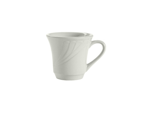 Tuxton YPF-070 3" Porcelain Porcelain White Cup (3 Dozen Per Case)