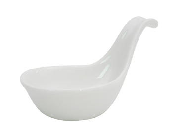 CAC China BH-104 1 Oz. Bone White Porcelain Accessories Mini Dish (3 Dozen Per Case)