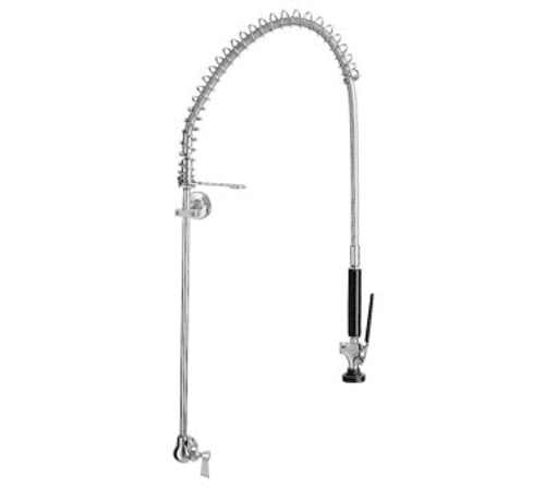 Fisher 27100 21" Riser Single Wall Control Valve Pre-Rinse Faucet Assembly with Spray Valve