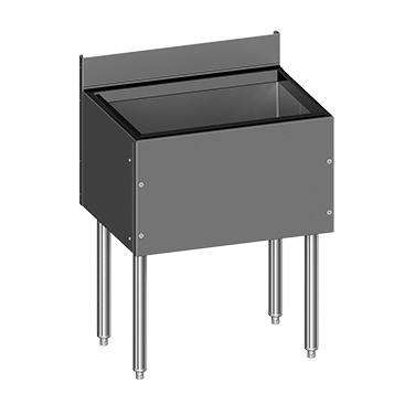 Glastender C-IBA-30-CP10 Stainless Steel CHOICE Underbar Ice Bin - 30"W x 19"D