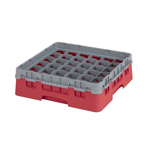 Cambro 36S318163 Camrack Glass Rack With Soft Gray Extender - 5 Cases