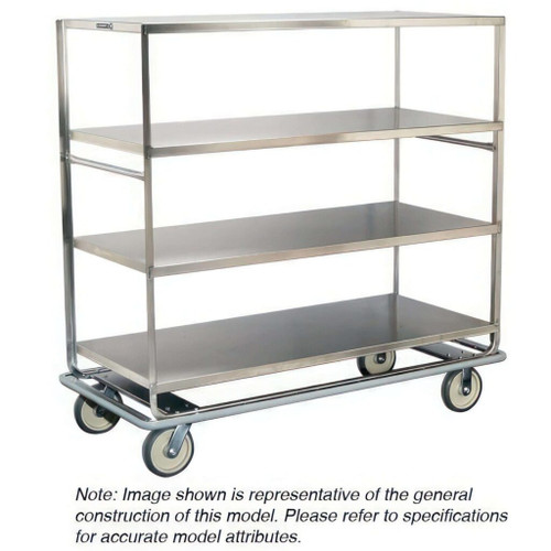 Lakeside 569 Tough Transport 67" W Stainless Steel All Edges Down 6-Shelf Banquet Cart