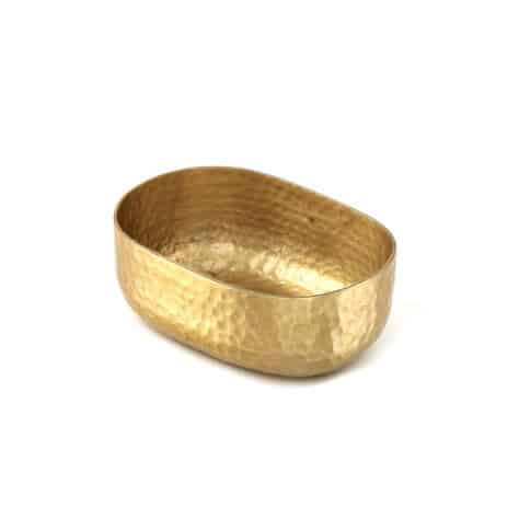 American Metalcraft ABHG46 25 Oz. Aluminum Gold Oval Entree Basket