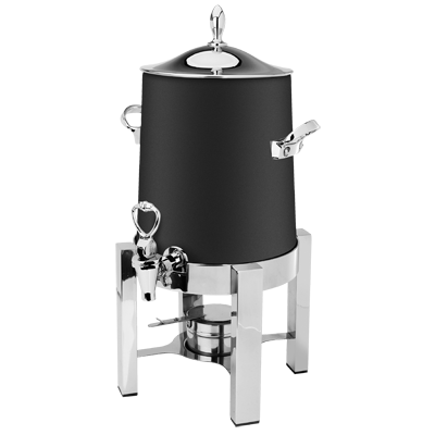 Eastern Tabletop 3143MB 3 Gal. Black Finish Stainless Steel P2 Pillar'd Squared Coffee Urn.