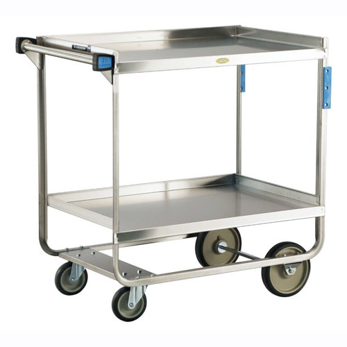 Lakeside 543 37.13" H 700 Lbs. Stainless Steel Solid 2-Shelf Utility Cart