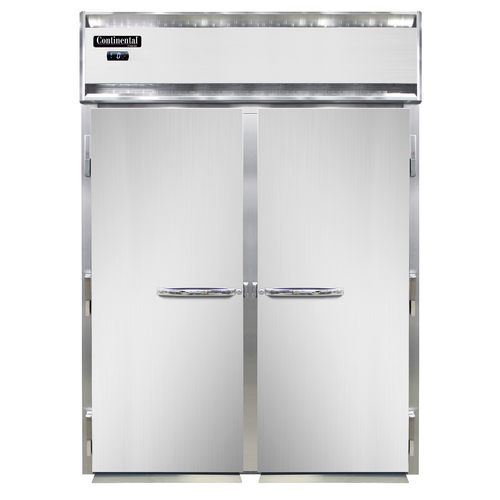 Continental Refrigerator D2FINSS 68.5"W Two-Section Solid Door Roll-In Designer Line Freezer - 115/208-230 Volts