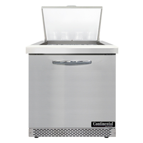 Continental Refrigerator SW32N12M-FB 32" W One-Section One Door Mighty Top Sandwich Unit