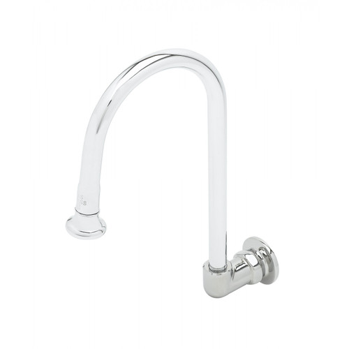 T&S Brass B-0536 Spout rigid gooseneck wall mounted,1/2" IPS female inlet