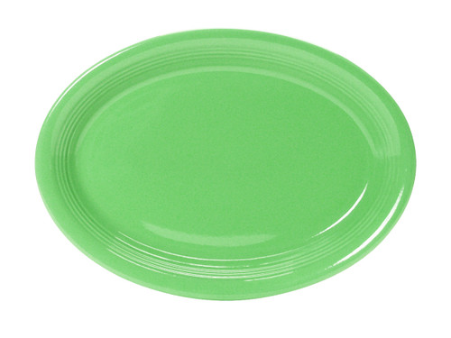 Tuxton CTH-1352 Ceramic Cilantro Oval Platter (6 Each Per Case)