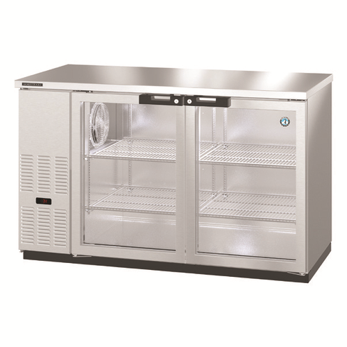 Hoshizaki BB59-G-S 59.5"W Two-Section Glass Door Refrigerated Back Bar Cooler