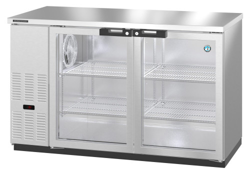 Hoshizaki BB59-G-S 59.5"W Two-Section Glass Door Refrigerated Back Bar Cooler