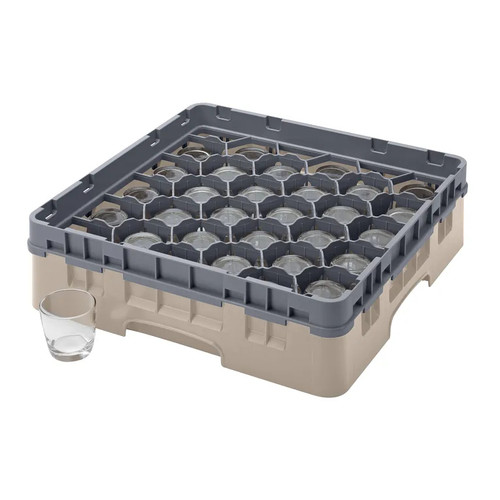 Cambro 30S318184 Camrack Glass Rack With Soft Gray Extender - 5 Cases