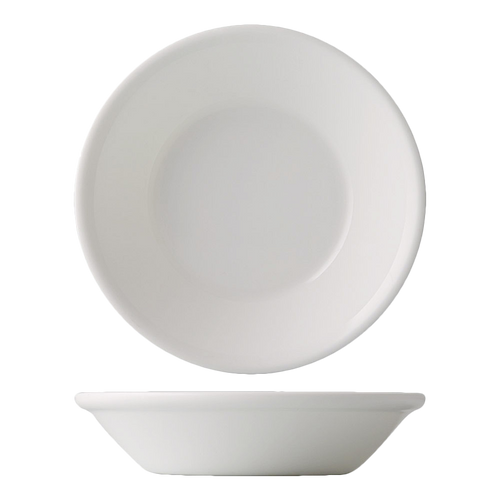 CAC China EVT-32 3.5 Oz. Bone White Porcelain Round Everest Fruit Dish (3 Dozen Per Case)