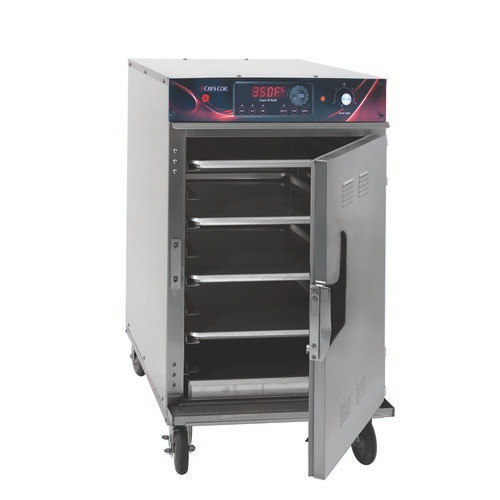Cres Cor 1000CHSK1EK Cook-N-Hold 22.63" W Stainless Steel Half Height 8 Racks Capacity Mobile Low Temp Smoker Cabinet - 208-240 Volts