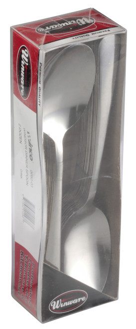 Winco 0082-03 7" 18/0 Stainless Steel Dinner Spoon (24 Per Pack)