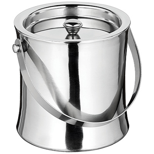 Winco ICB-60 Ice Bucket 60 oz Stainless Steel Double Wall Ice Bucket with Cover