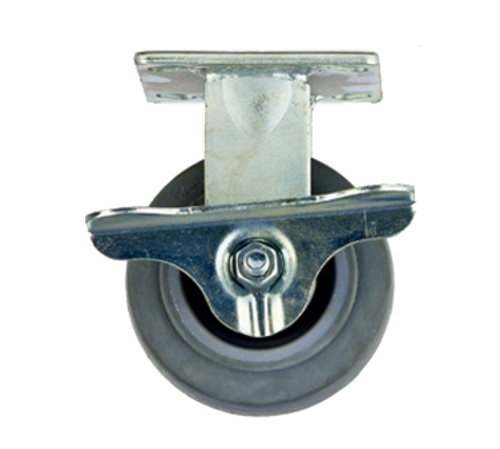 New Age C464 5" Dia Polyurethane Wheel Tread Rigid Plate Caster With Brakes - 350 Lbs.