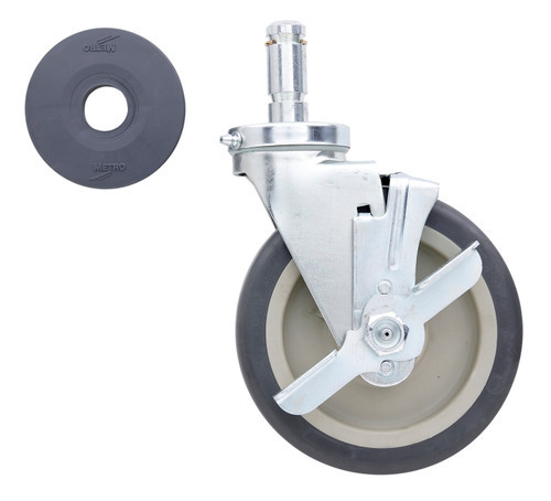 Metro 6Mpb Super Erecta Stem Caster 6" Dia. 1-1/2" Face 400 Lb. Capacity Polyurethane Flat Wheel Tread