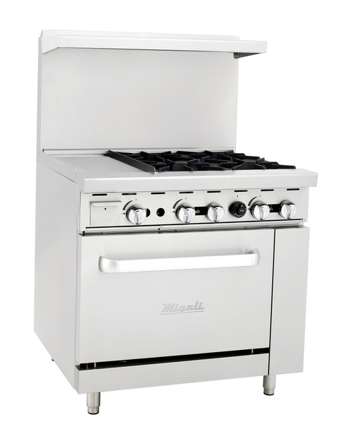 Migali C-RO4B-12GL-LP 36" Liquid Propane Competitor Series Range - 27,000 BTU