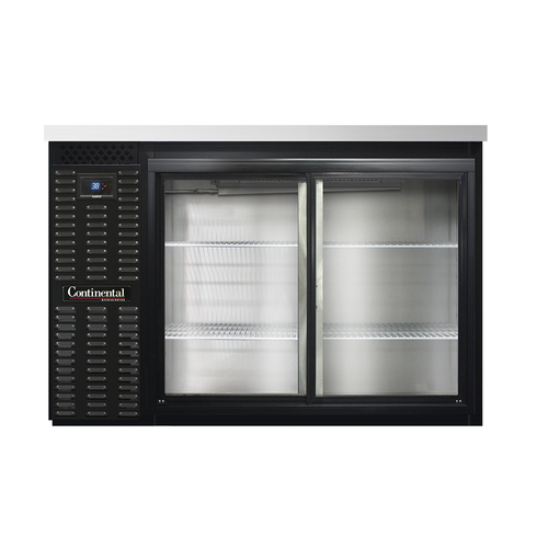 Continental Refrigerator BB50SNSGD 50"W Glass Door Refrigerated Back Bar Cooler