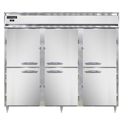 Continental Refrigerator DL3RE-PT-HD 85.5"W Three-Section Steel Door Designer Line Wide Refrigerator