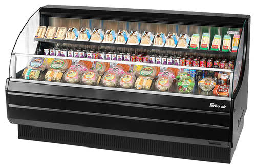 Turbo Air TOM-75LW(B)-N 75.75" W Stainless Steel Low-Profile Horizontal Open Display Merchandiser - 115 Volts