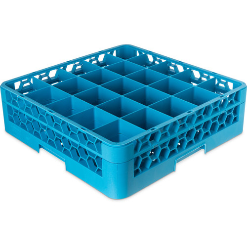 Carlisle RG25-114 25 Compartments Polypropylene Blue OptiClean Dishwasher Glass Rack