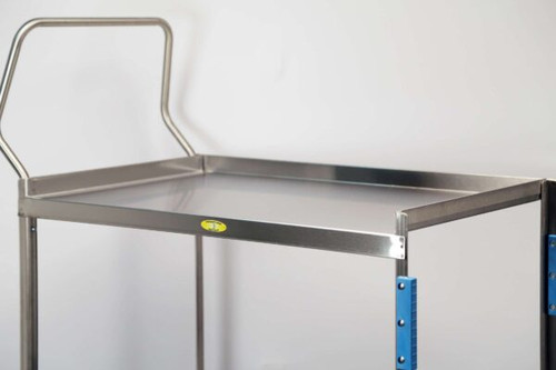 Lakeside 4722 Handler Series 32.63" W Stainless Steel 3-Tier Heavy Duty Utility Cart - 700 Lbs.