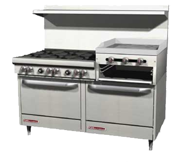 Southbend 4604CC-2RR-LP 60.75" Liquid Propane Ultimate Restaurant Range - 231,500 BTU