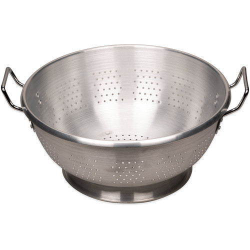 Carlisle 60280 16 Qt. Aluminum Satin Finish Colander