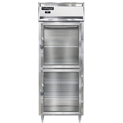 Continental Refrigerator D1RENSSGDHD 28.5" W One-Section Glass Door Reach-In Designer Line Wide Refrigerator