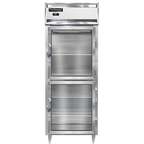 Continental Refrigerator D1RENSSGDHD 28.5" W One-Section Glass Door Reach-In Designer Line Wide Refrigerator