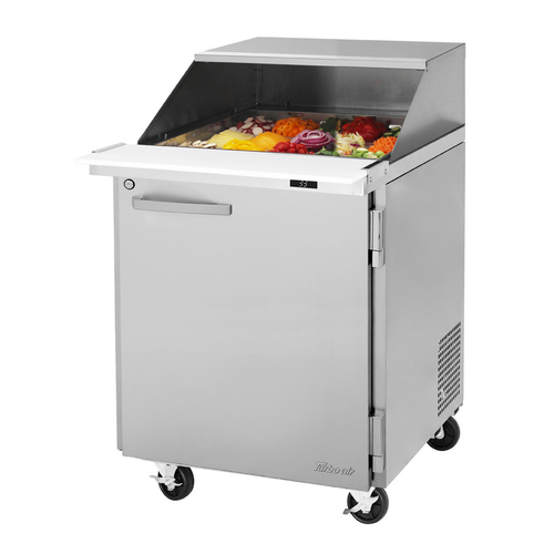 Turbo Air PST-28-12-N-SL 27.5" W One-Section One Door PRO Series Mega Top Sandwich/Salad Prep Table with Slide Lid