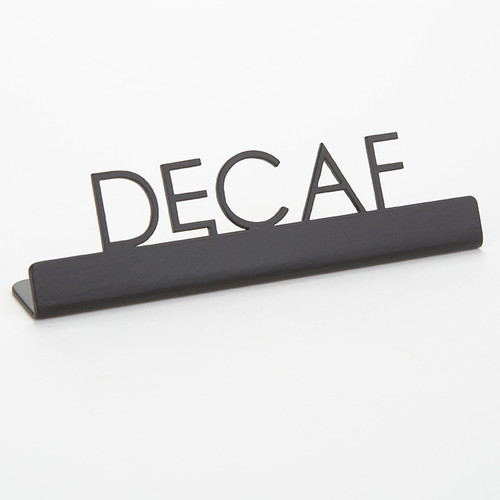 American Metalcraft SBD5 5" W Black Stainless Steel Decaf Sign