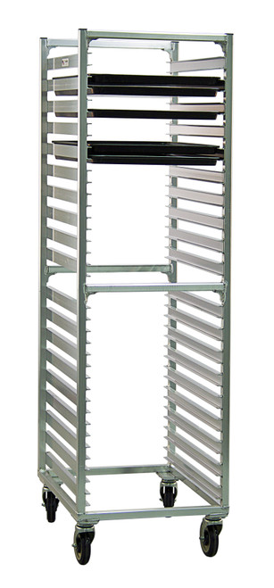 New Age 1461 20.69"W Mobile 38 Bun Pan Rack End Loading with 1.5" Centers